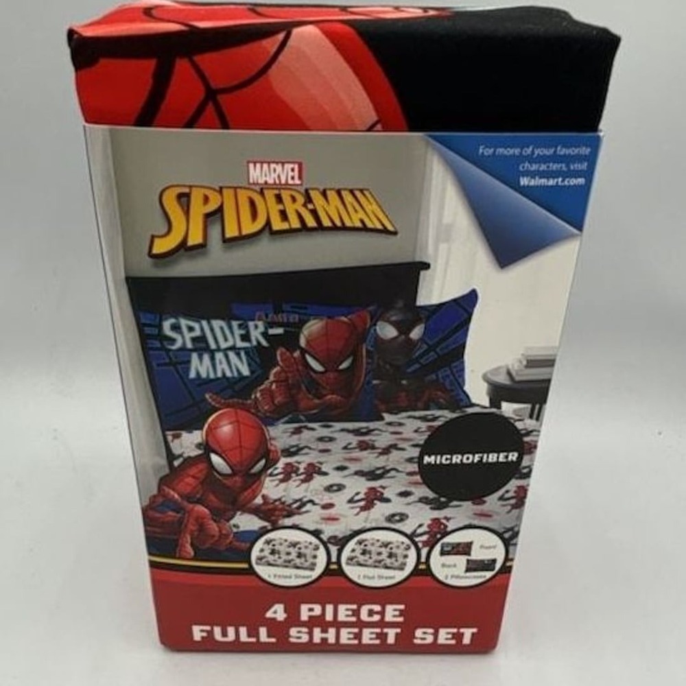 Marvel Spider-Man 4-Piece Full Sheet Set Microfiber Bedding